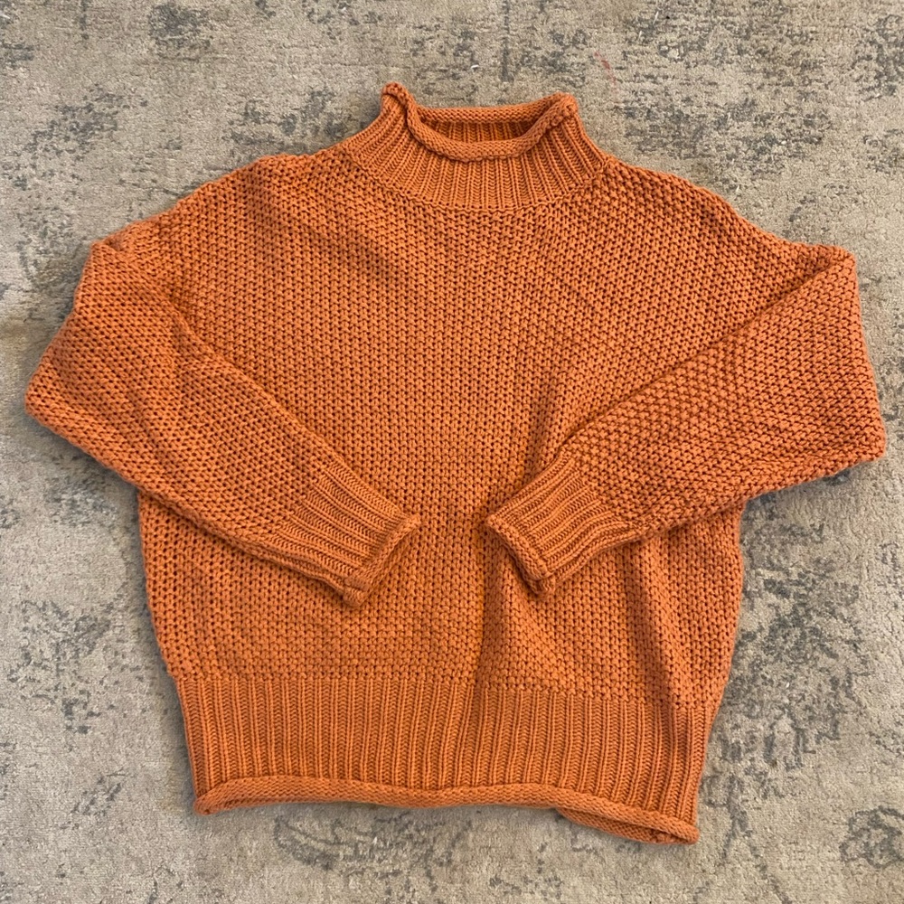 Orange Turtle Neck Sweater